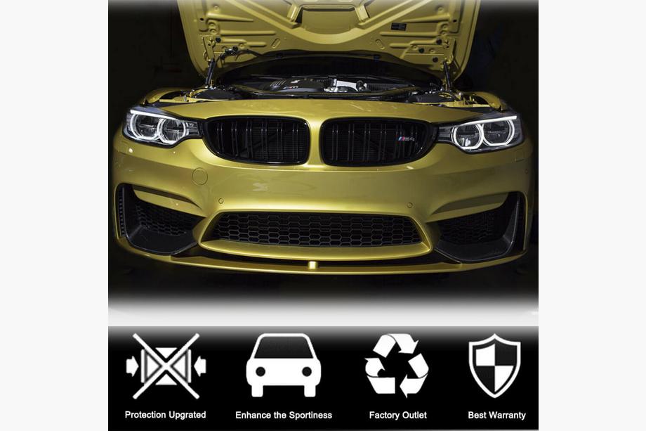 BMW 4 серия F32/F33/F36 2012-2020 гг. Накладки Flap на передний бампер Carbon V5 (для F82/F83) Фото 3