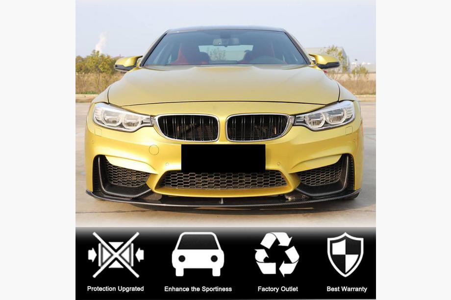 BMW 4 серия F32/F33/F36 2012-2020 гг. Накладки Flap на передний бампер Carbon V5 (для F82/F83) Фото 8