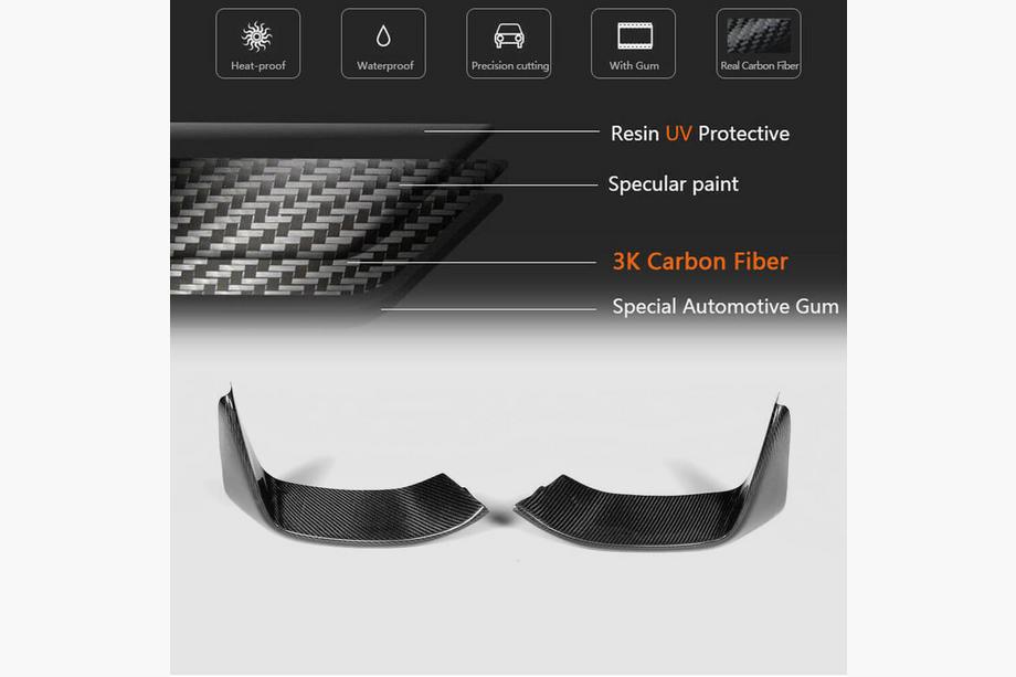 BMW 4 серия F32/F33/F36 2012-2020 гг. Накладки Flap на передний бампер Carbon V5 (для F82/F83) Фото 11