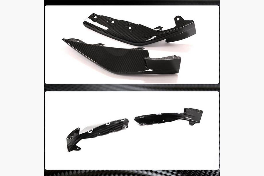 BMW 4 серия G22/23/26 2020- гг. Накладки Flap на передний бампер (для G82/G83, Карбон) Фото 3