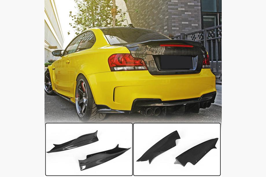 BMW 1 серия E81/E82/E87/E88 2004-2011 гг. Накладки Flap на задний бампер (для E82 1M, Карбон) Image
