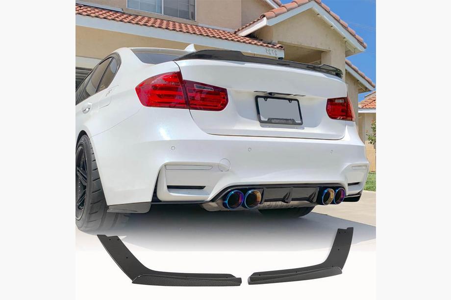 BMW 4 серия F32/F33/F36 2012-2020 гг. Накладки на задний бампер Flap V2 (для F82/F83, Карбон) Фото 1