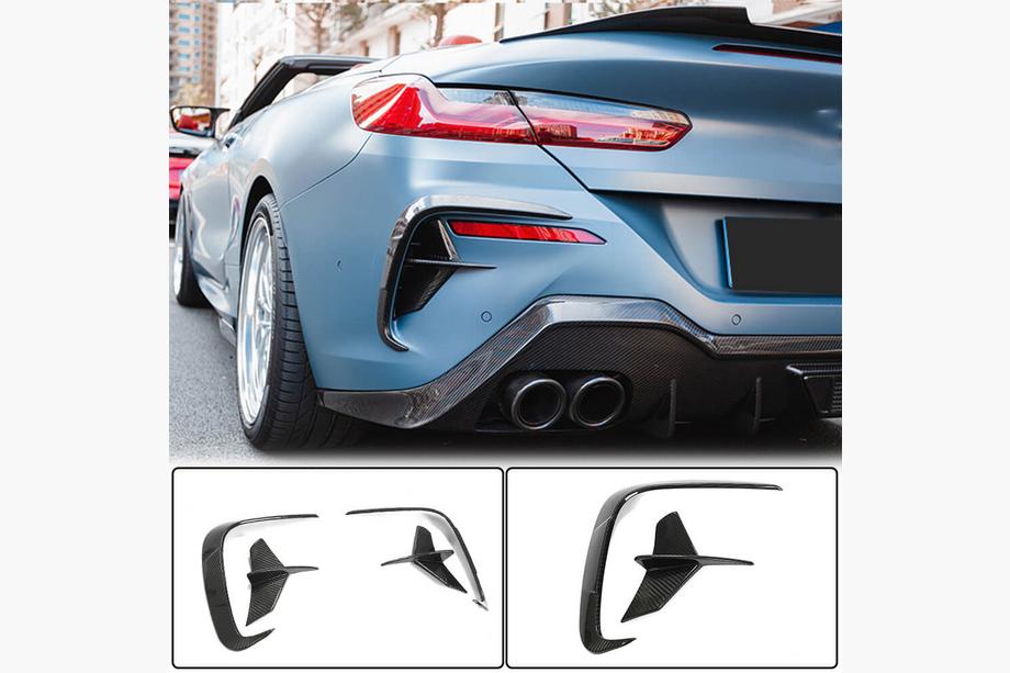 BMW 8 серия G14/G15/G16 2018- гг. Задний диффузор бампера V2 для M-Sport, Карбон Фото 1