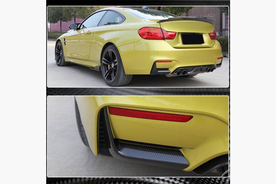 BMW 3 серия F30/F31 2012-2019 гг. Накладка на задний бампер Flap (для F80, Карбон) Фото 5