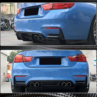 Накладки на задний бампер Flap V1 (для F82/F83, Карбон) BMW 4 серия F32/F33/F36 2012-2020 гг. фото 4