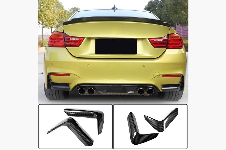 BMW 4 серия F32/F33/F36 2012-2020 гг. Накладки на задний бампер Flap V1 (для F82/F83, Карбон) Image