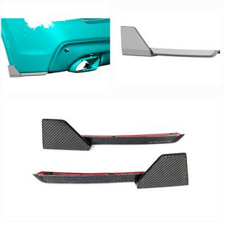 Накладки Flap на задний бампер (для оригинального M-Sport 2018-2021, Карбон) фото 2