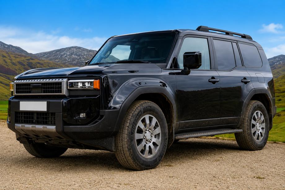 Toyota Land Cruiser Prado 250 2023- гг. Рейлинги на крышу OEM черные (алюминий) Image