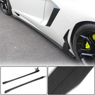 Накладки на Пороги (Карбон) Lamborghini Aventador 2011-2022 гг. фото 1