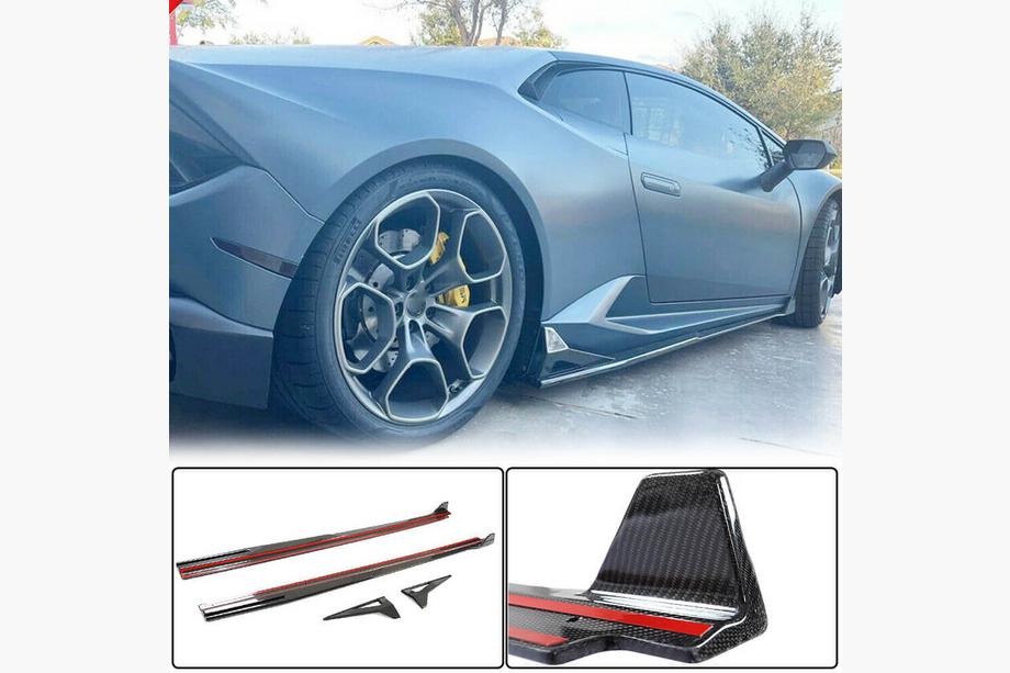 Lamborghini Huracan 2014- гг. Накладки на Пороги (Карбон) Фото 2