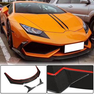 Накладка на передний бампер Lip V1 (Dry Carbon) Lamborghini Huracan 2014- гг. фото 2