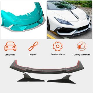 Накладка на передний бампер Lip V1 (Dry Carbon) Lamborghini Huracan 2014- гг. фото 3