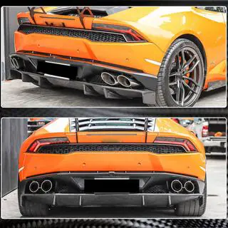 Диффузор заднего бампера V1 (Карбон) Lamborghini Huracan 2014- гг. фото 3