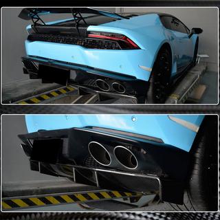 Диффузор заднего бампера V1 (Карбон) Lamborghini Huracan 2014- гг. фото 4