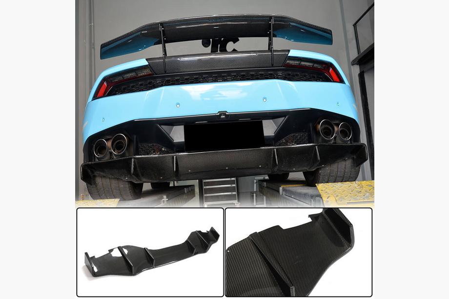 Lamborghini Huracan 2014- гг. Диффузор заднего бампера V1 (Карбон) Image