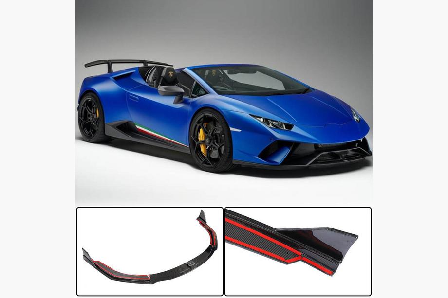 Lamborghini Huracan 2014- гг. Накладка на передний бампер Lip V2 (Карбон) Image