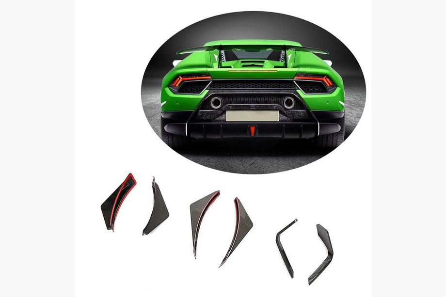Lamborghini Huracan 2014- гг. Диффузор заднего бампера V2 (Карбон) Image