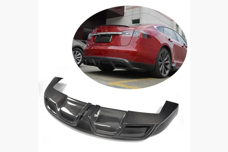 Tesla Model S 2012– гг. Задний диффузор V1 (2012-2016, Карбон) Image