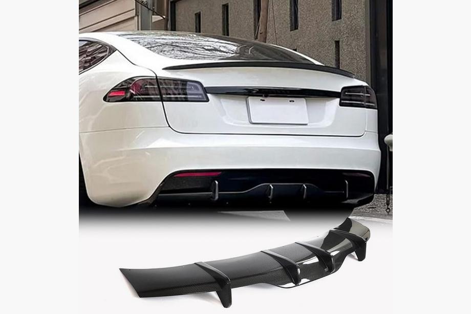 Tesla Model S 2012– гг. Задний диффузор для Plaid 2021+ (Карбон) Image