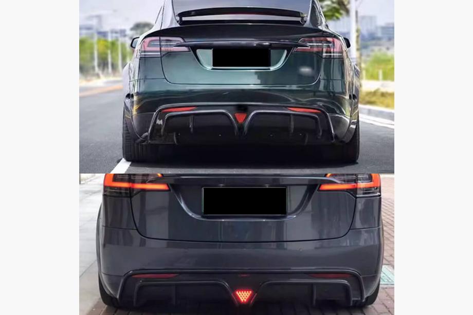 Tesla Model X 2015- гг. Задний диффузор для Plaid 2021-2025, карбон Фото 2