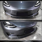 Tesla Model 3 2017- гг. Накладка на Передний Бампер Lip V2 (2017-2023, Карбон) фото 4