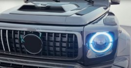 Mercedes G class W465 2025- гг. Рамка решетки радиатора Carbon V1 фото 2