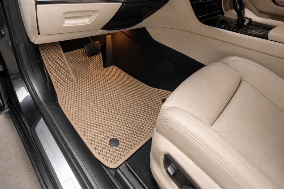 BMW 7 серия F01/F02 2008-2015 гг. Коврики EVA (для F01, Бежевые) Image