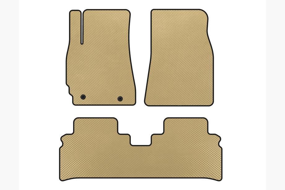 Toyota Highlander 2000-2008 гг. Коврики EVA (Бежевые) Image