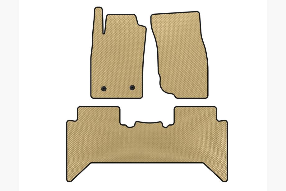 Toyota Hilux 2006-2015 гг. Коврики EVA V2 (Бежевые) Image
