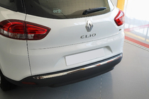 Renault Clio IV 2012-2019 гг. Накладка на бампер (SW, нержавейка) фото 1