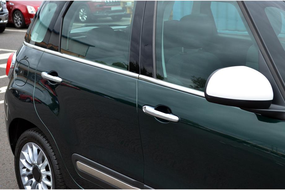 Fiat 500/500L 2013-2022 гг. Молдинги стекол (6 шт, нержавейка) Carmos - Турецкая Нержавеющая Сталь Image