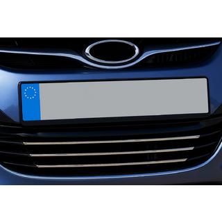 Накладки на решетку радиатора (3 шт, нержавейка) Hyundai I-40 2011-2019 гг. фото 3