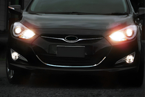 Hyundai I-40 2011-2019 гг. Окантовка решетки радиатора (1 шт, нержавейка) фото 1