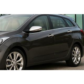 Молдинги боковых стекол (SW, нержавейка) Hyundai I-30 2012-2017 гг. фото 1
