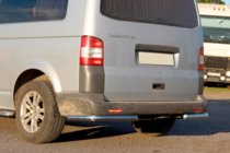 Volkswagen T5 Transporter 2003-2010 гг. Задние Угловые Дуги AK003 (2 шт, Нержавейка) фото 9