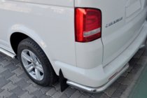 Volkswagen T5 Caravelle 2004-2010 гг. Задние уголки AK003 (2 шт., нержавейка) фото 1