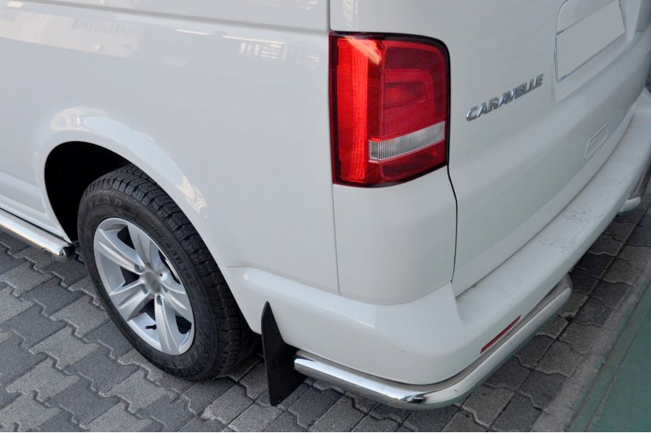 Volkswagen T5 Caravelle 2004-2010 гг. Задние уголки AK003 (2 шт., нержавейка) Image