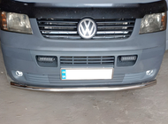 Volkswagen T5 Multivan 2003–2010 гг. Передняя одинарная защита (нержавейка) фото 1