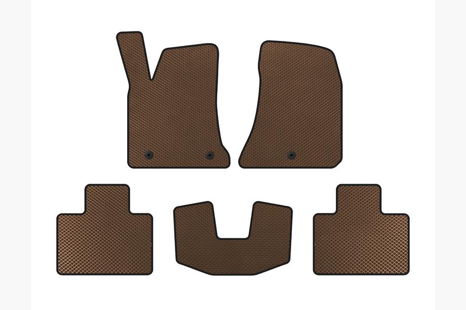 Dodge Charger 2010-2023 гг. Коврики EVA (2015-2023, SD, Коричневые) Image