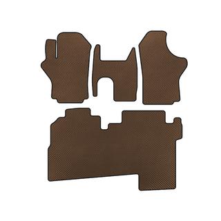 Коврики EVA (2004-2007, 2 ряда, 8-местный, Коричневый) Hyundai H200, H1, Starex 1998-2007 гг.