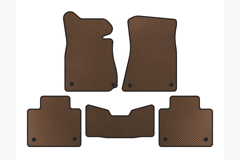 Lexus GS 2011-2020 гг. Коврики EVA (2011-2015, SD, Без полного привода, Коричневые) Image
