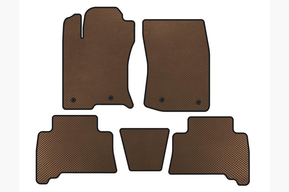 Toyota 4Runner 2009-2024 гг. Коврики EVA (2009-2014, Коричневые) Image