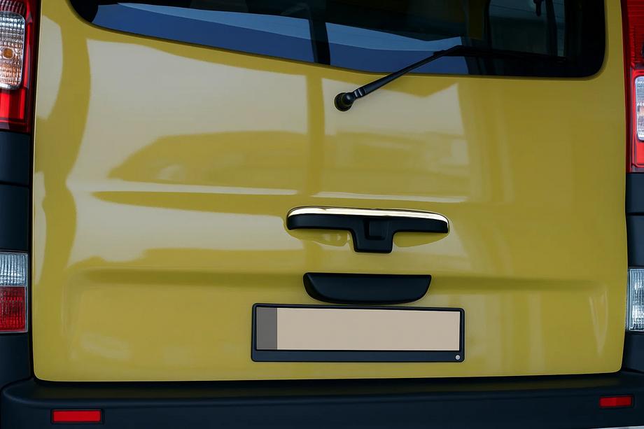 Renault Trafic 2001–2015 гг. Хромированная накладка на заднюю ручку (верхняя, нержавейка) Image