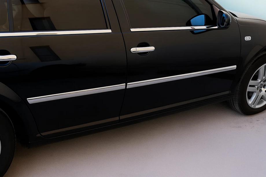 Volkswagen Bora 1998-2004 гг. Наружные Окантовки Окон Нержавеющая Сталь (4 шт) Седан Image