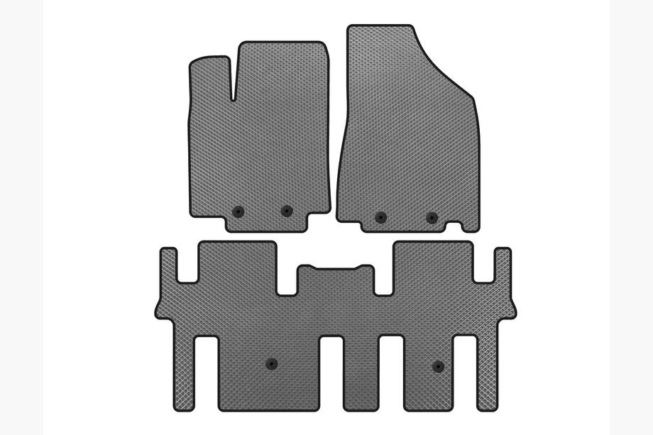 Nissan Pathfinder R52 2012-2021 гг. Коврики EVA (2 ряда, Серые) Image