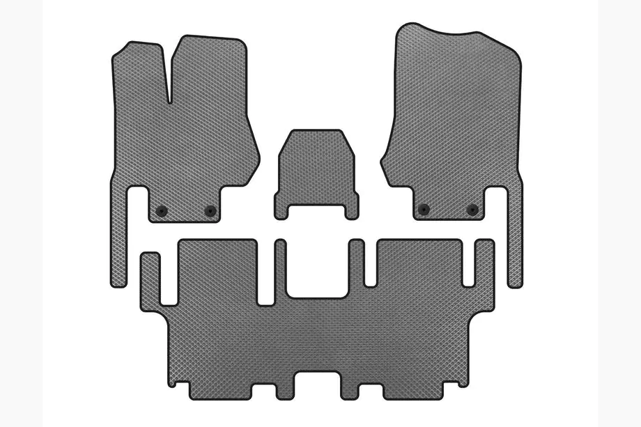 Nissan Quest 2011-2017 гг. Коврики EVA (2 ряда, 7-местный, Серый) Image