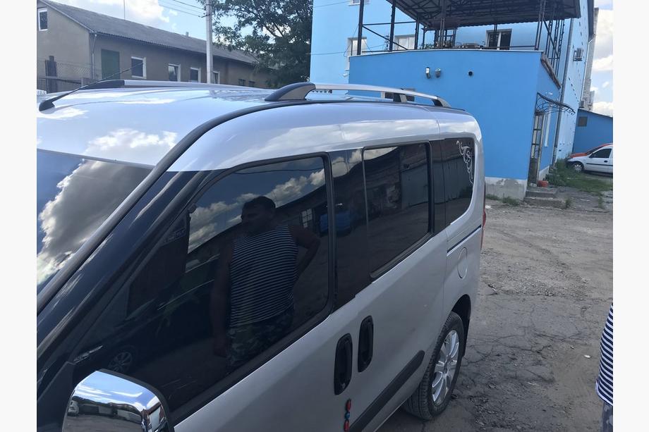 Opel Combo 2012-2018 гг. РАСПРОДАЖА!!! Рейлинги Серый Металлик (Пластиковые Ножки) Макси база Фото 7