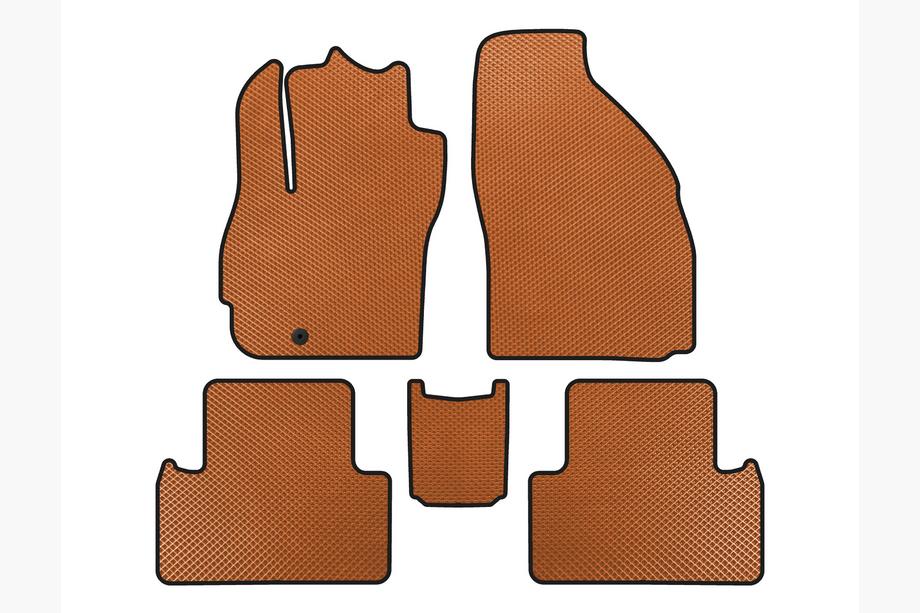 Mazda 5 2005-2009 гг. Коврики EVA (2 ряда, 7-местный, Оранжевые) Image