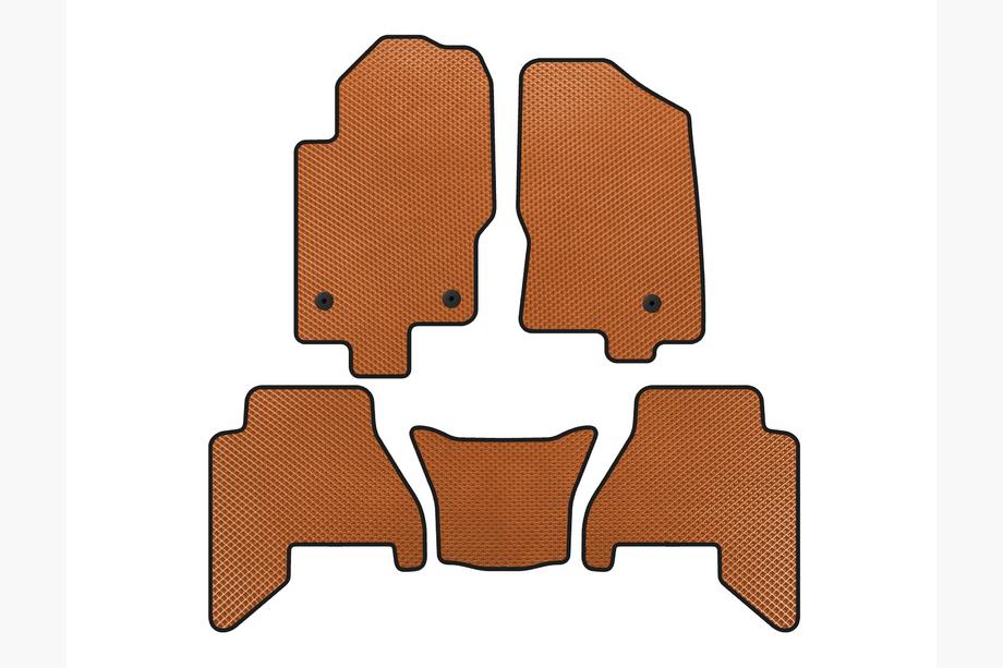 Nissan Pathfinder R51 2005-2014 гг. Коврики EVA V2 (2 ряда, Оранжевый, 2010-2014) Image