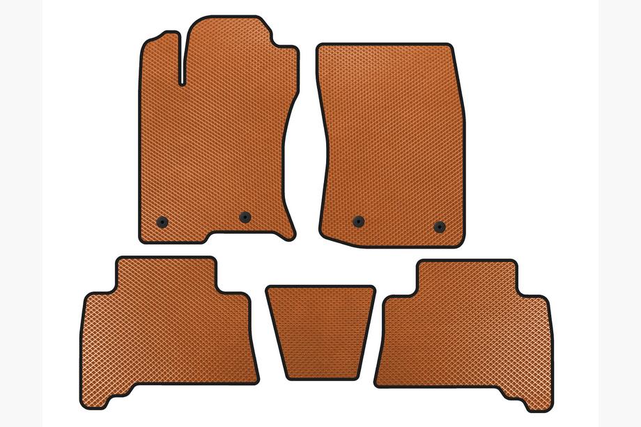 Toyota 4Runner 2009-2024 гг. Коврики EVA (2009-2014, Оранжевые) Image